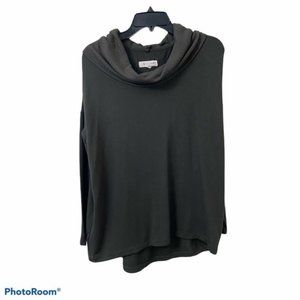 Lou & Grey for LOFT Olive Green Cowl Neck Knit Long Sleeve Top Size Small